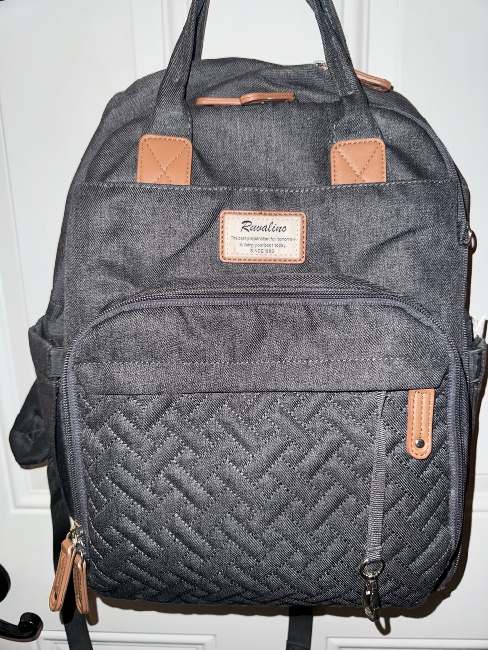 Ruvalino Diaper Bag Multi-function Travel Back Pack Maternity Changing Bags Gray